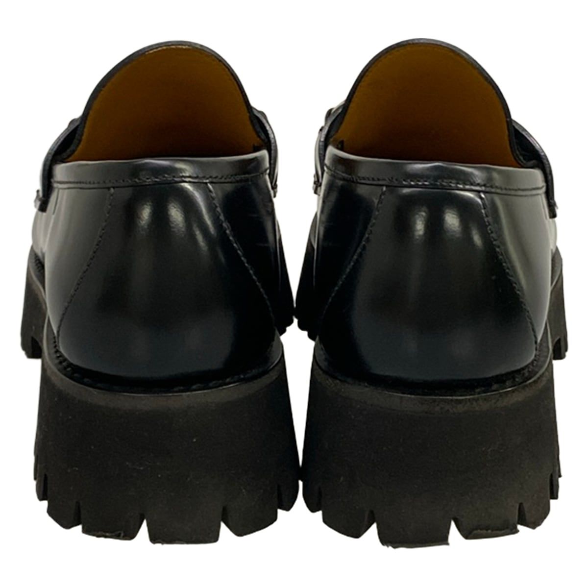 Gucci Loafers 38 Horsebit Black Thick Sole Leather — view 6