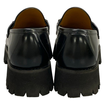 Gucci Loafers 38 Horsebit Black Thick Sole Leather — view 6