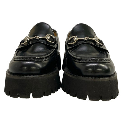 Gucci Loafers 38 Horsebit Black Thick Sole Leather — view 5