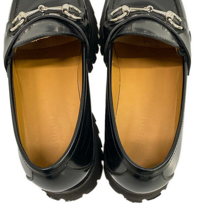 Gucci Loafers 38 Horsebit Black Thick Sole Leather — view 7