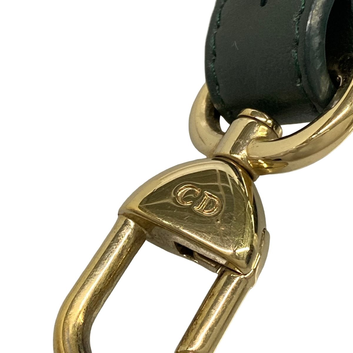 Dior Shoulder Strap Dark Green Gold Multi Leather — view 3