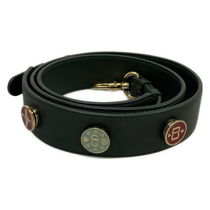 Dior Shoulder Strap Dark Green Gold Multi Leather — view 2