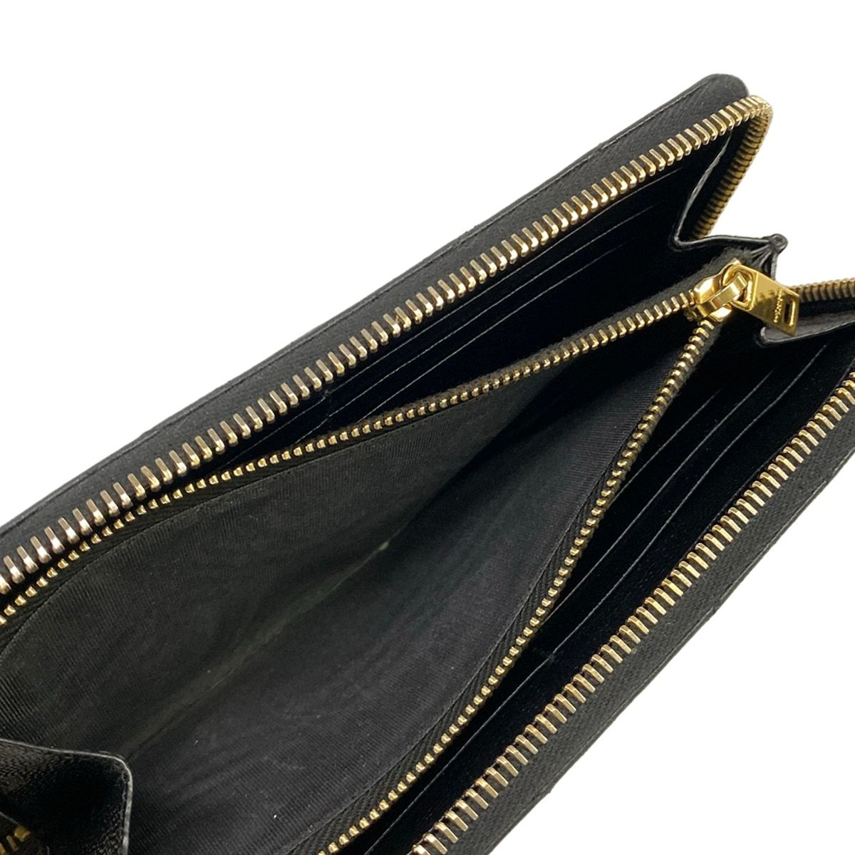 Saint Laurent Paris Wallet Black Zip Around Leather — view 4