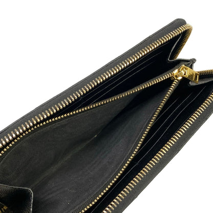Saint Laurent Paris Wallet Black Zip Around Leather — view 4