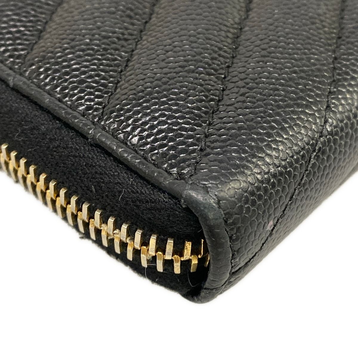Saint Laurent Paris Wallet Black Zip Around Leather — view 7