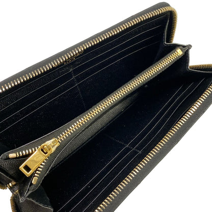 Saint Laurent Paris Wallet Black Zip Around Leather — view 3