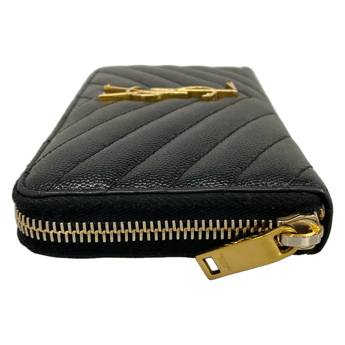 Saint Laurent Paris Wallet Black Zip Around Leather — view 9