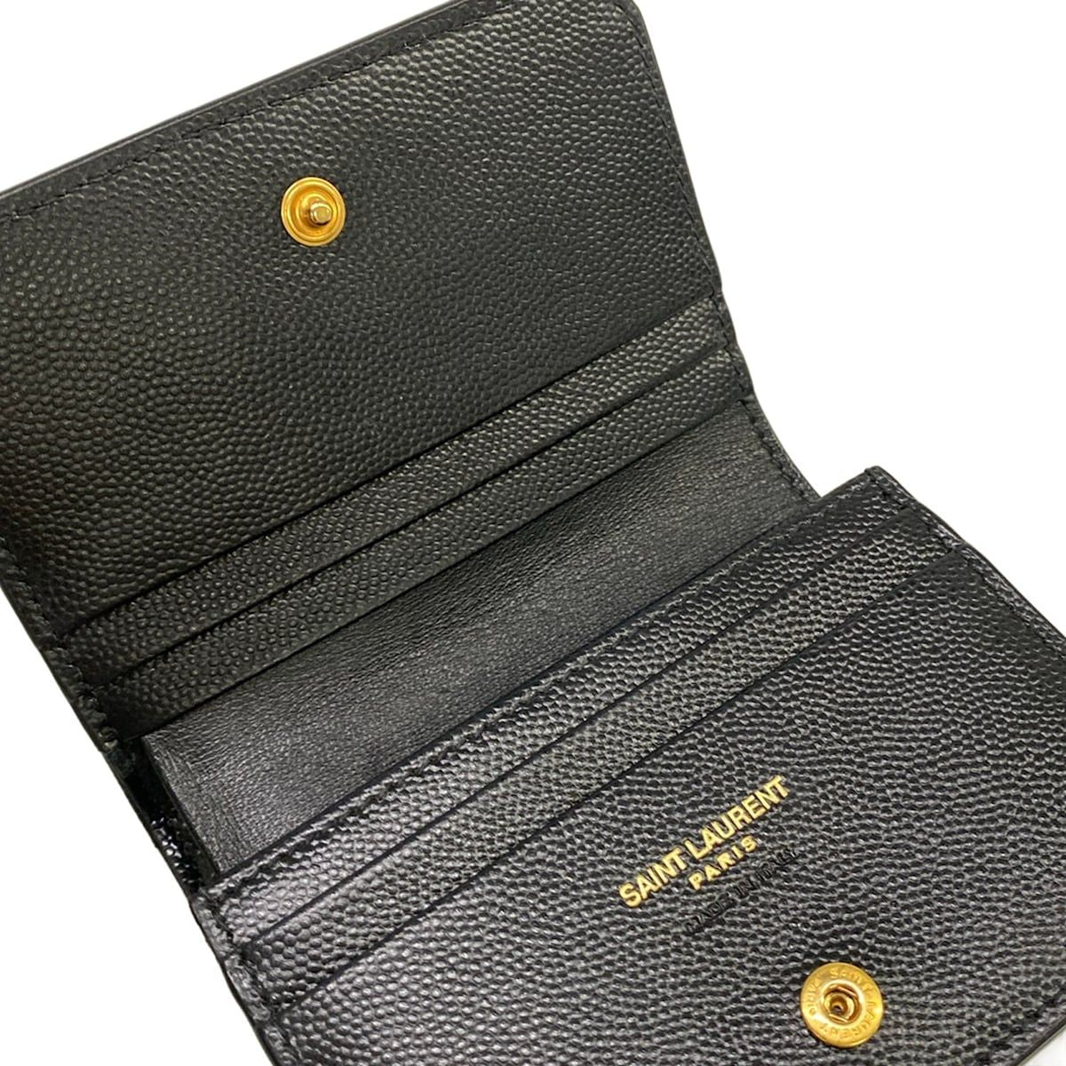 Saint Laurent Paris Bifold Wallet Monogram Black Leather — view 3