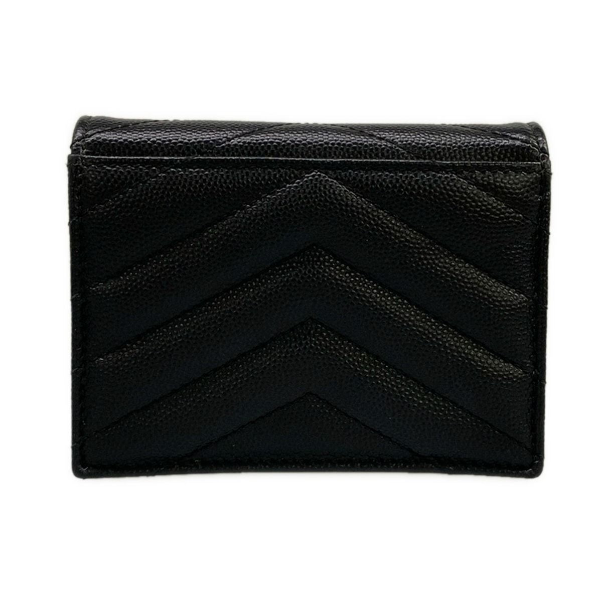 Saint Laurent Paris Bifold Wallet Monogram Black Leather — view 2