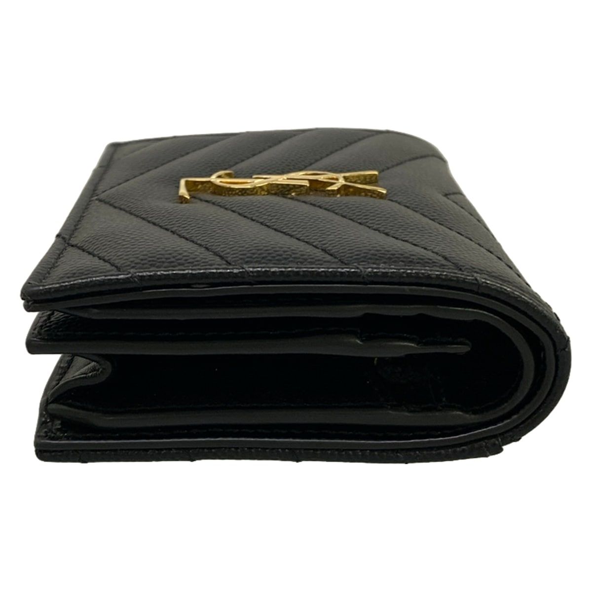Saint Laurent Paris Bifold Wallet Monogram Black Leather — view 8
