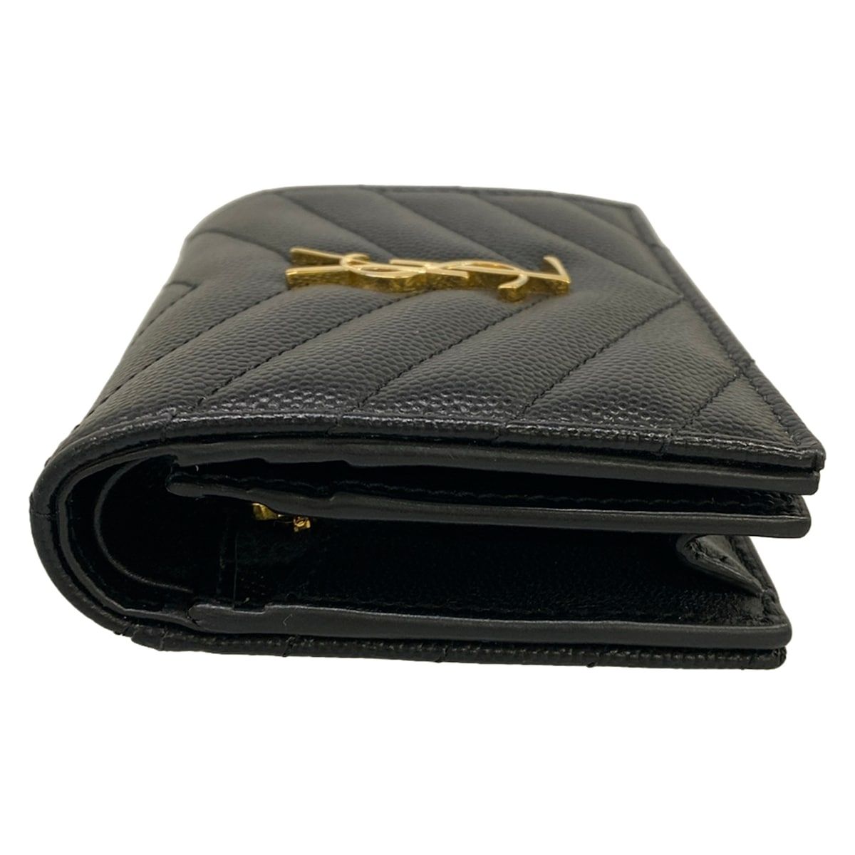 Saint Laurent Paris Bifold Wallet Monogram Black Leather — view 9