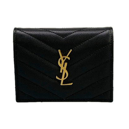 Saint Laurent Paris Bifold Wallet Monogram Black Leather