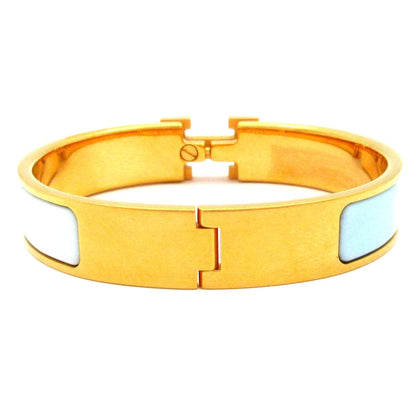 Hermes Bangle Click Gold Blue Gray Multi Bracelet — view 3
