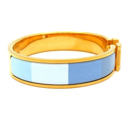 Hermes Bangle Click Gold Blue Gray Multi Bracelet — view 2
