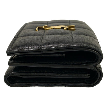 Saint Laurent Paris Trifold Wallet Origami Tiny Black Leather — view 8