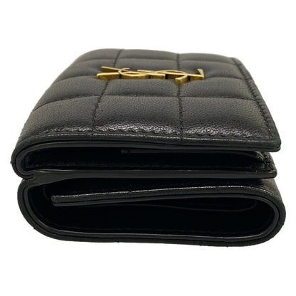 Saint Laurent Paris Trifold Wallet Origami Tiny Black Leather — view 9