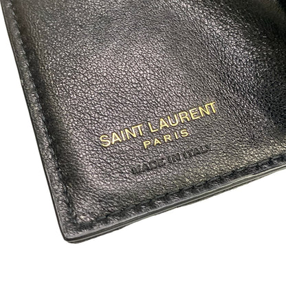 Saint Laurent Paris Trifold Wallet Origami Tiny Black Leather — view 5
