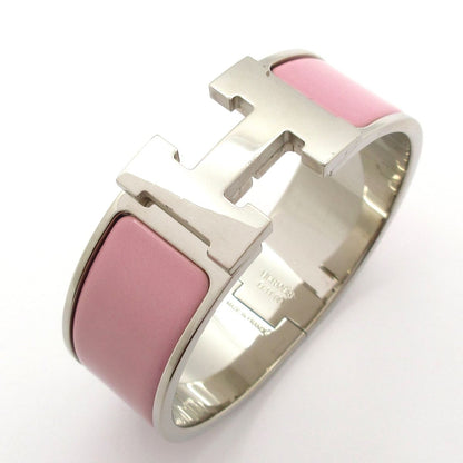Hermes Bangle Clic Clac Silver Light Pink Bracelet — view 6
