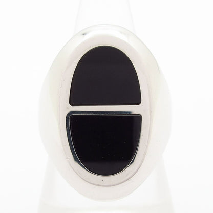 Hermes Ring 53 Chaine D'ancre Verso Silver Black