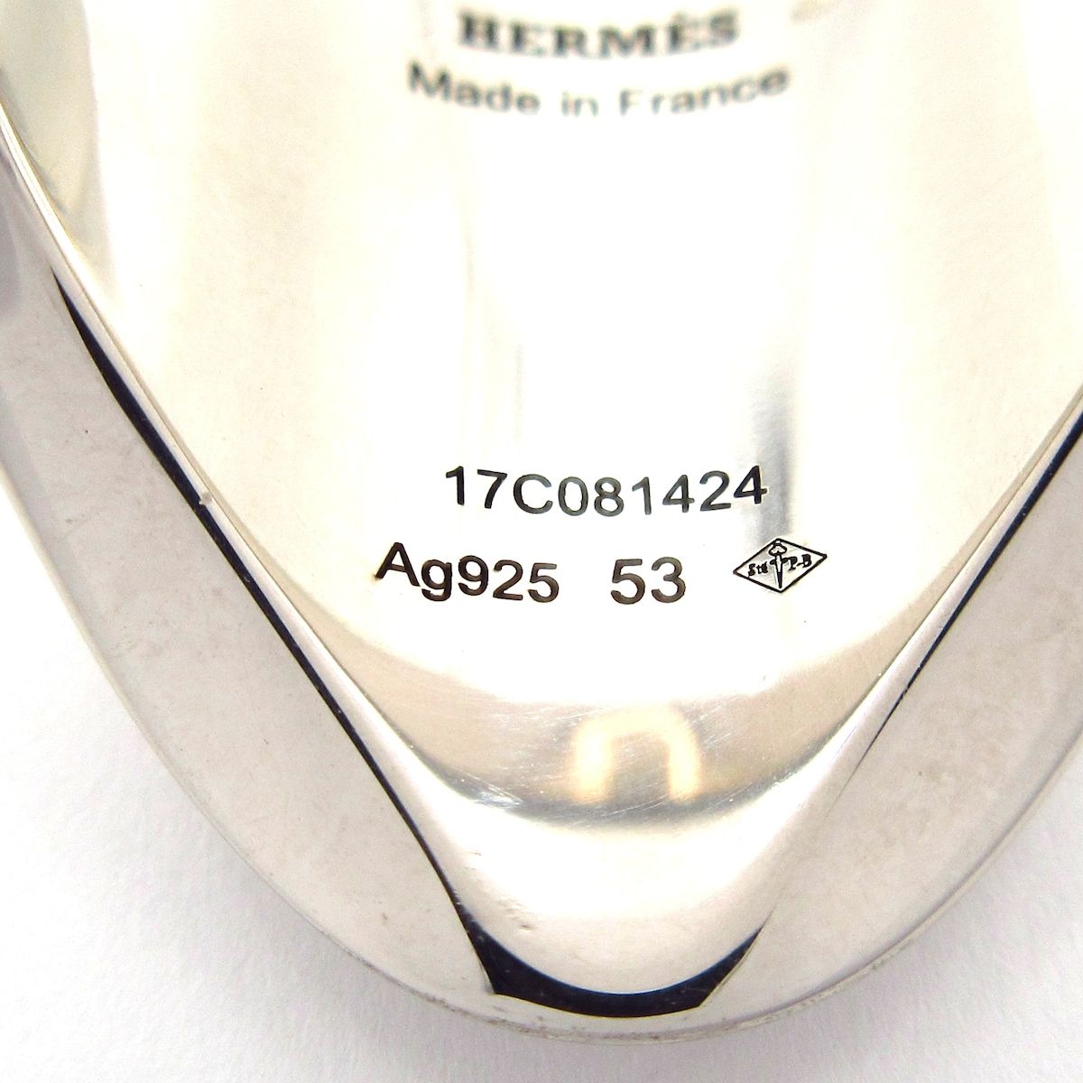 Hermes Ring 53 Chaine D'ancre Verso Silver Black — view 6