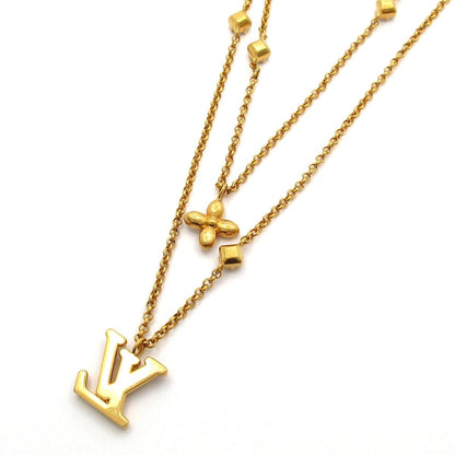 Louis Vuitton Necklace LV Gold Clear Monogram Flower LV Signature — view 3