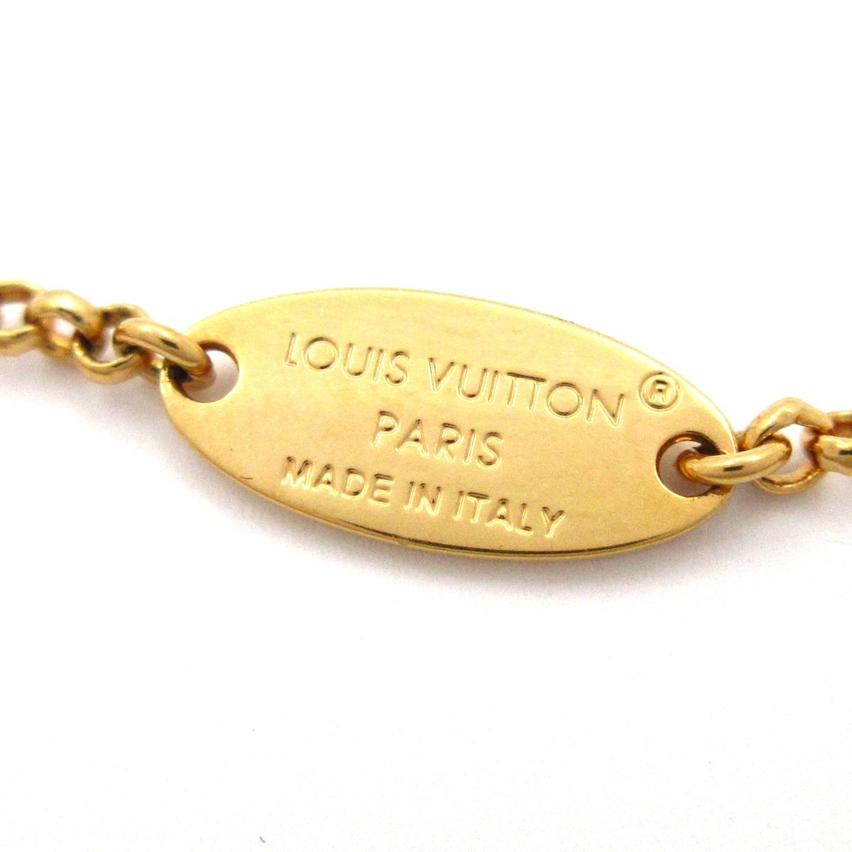 Louis Vuitton Necklace LV Gold Clear Monogram Flower LV Signature — view 5