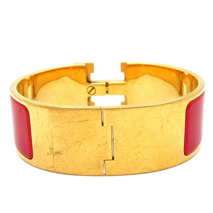 Hermes Bangle Clic Clac Gold Red Bracelet — view 3