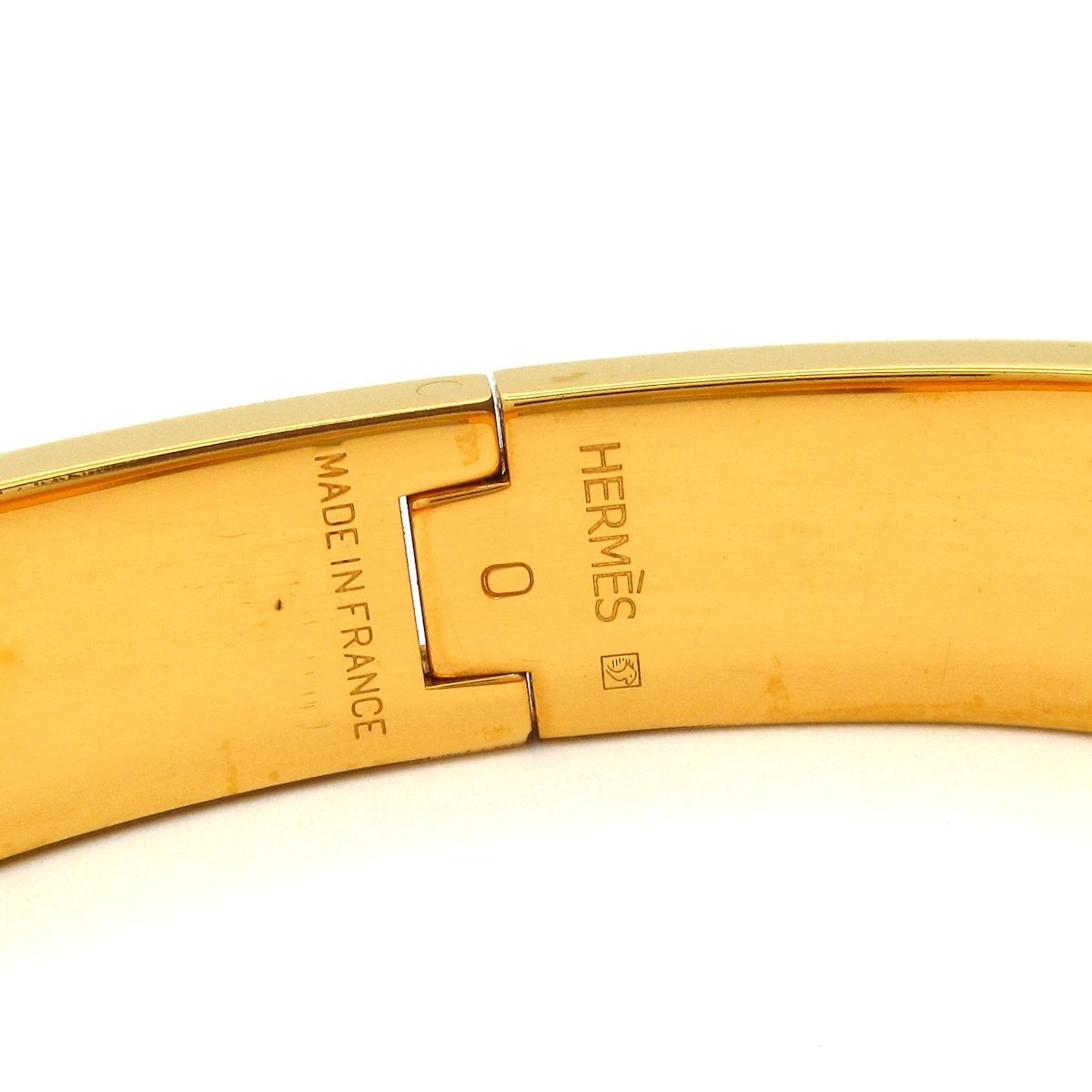 Hermes Bangle Click Gold Orange Bracelet — view 4