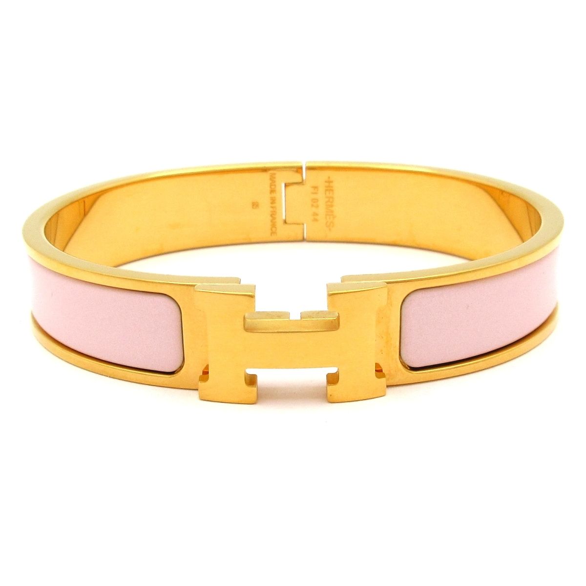 Hermes Bangle Click Gold Light Pink Bracelet