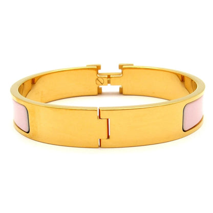 Hermes Bangle Click Gold Light Pink Bracelet — view 3