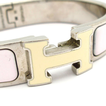 Hermes Bangle Click Silver Light Purple Ivory Bracelet — view 5