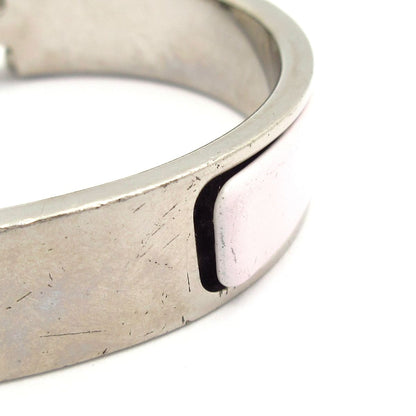Hermes Bangle Click Silver Light Purple Ivory Bracelet — view 6