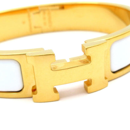 Hermes Bangle Click Gold White Bracelet — view 5