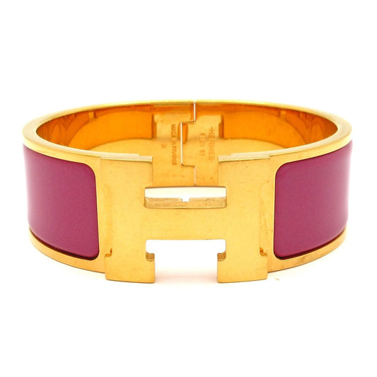 Hermes Bangle Clic Clac Gold Purple Bracelet
