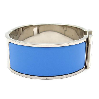 Hermes Bangle Clic Clac Silver Blue White Bracelet — view 2