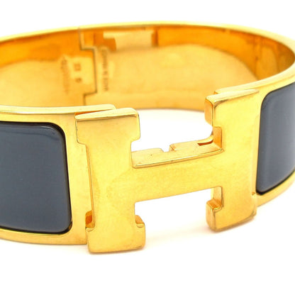 Hermes Bangle Clic Clac Gold Dark Gray Bracelet — view 5