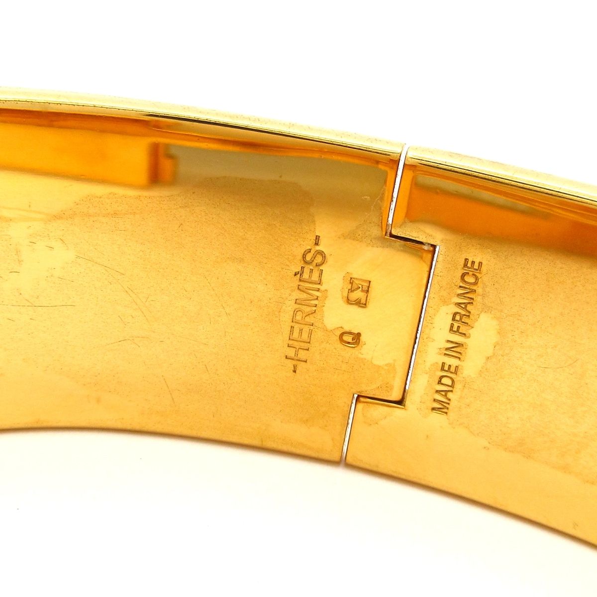 Hermes Bangle Clic Clac Gold Dark Gray Bracelet — view 4