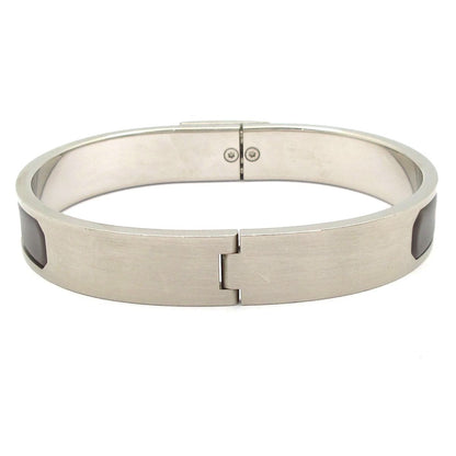 Hermes Bangle Jet Silver Dark Gray Bracelet — view 3