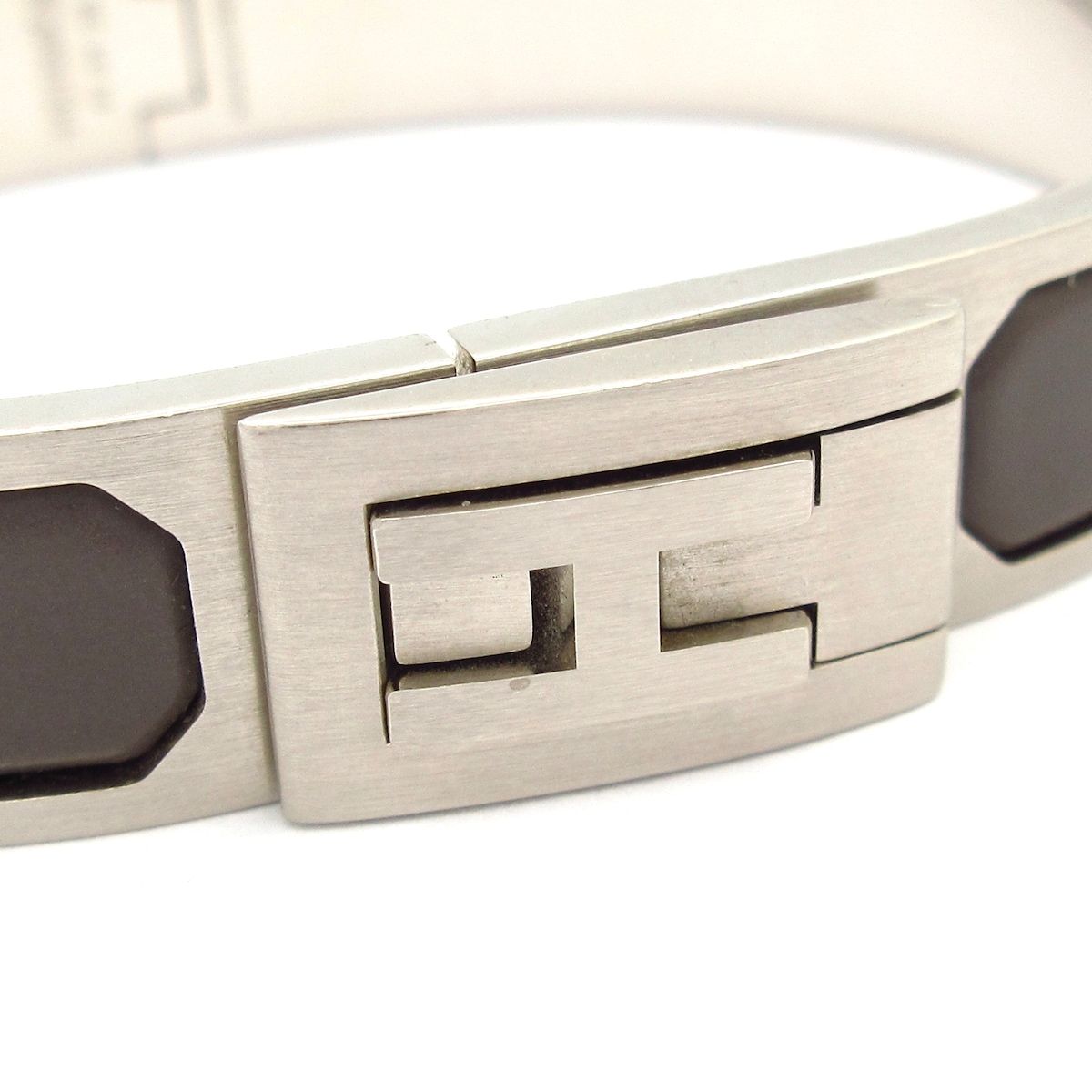 Hermes Bangle Jet Silver Dark Gray Bracelet — view 5