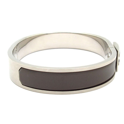 Hermes Bangle Jet Silver Dark Gray Bracelet — view 2