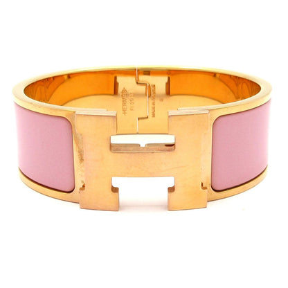 Hermes Bangle Clic Clac Pink Gold Bracelet