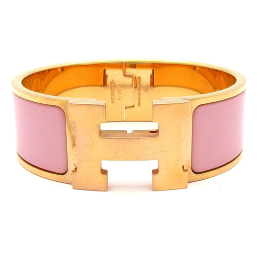 Hermes Bangle Clic Clac Pink Gold Bracelet