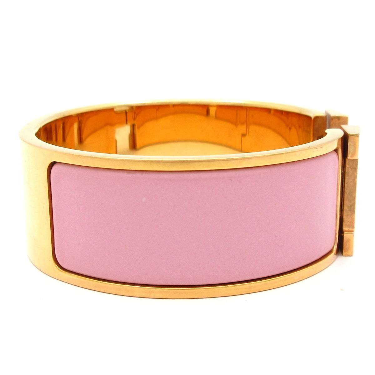 Hermes Bangle Clic Clac Pink Gold Bracelet — view 2
