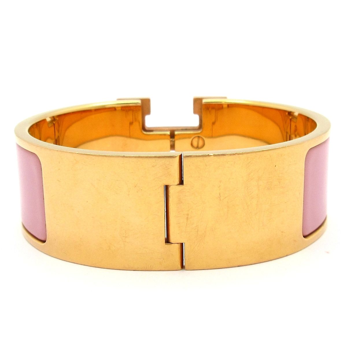 Hermes Bangle Clic Clac Pink Gold Bracelet — view 3