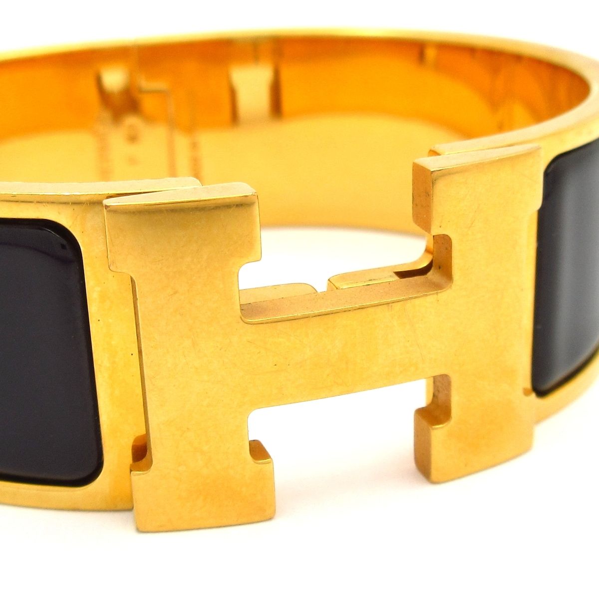 Hermes Bangle Clic Clac Gold Black Bracelet — view 5