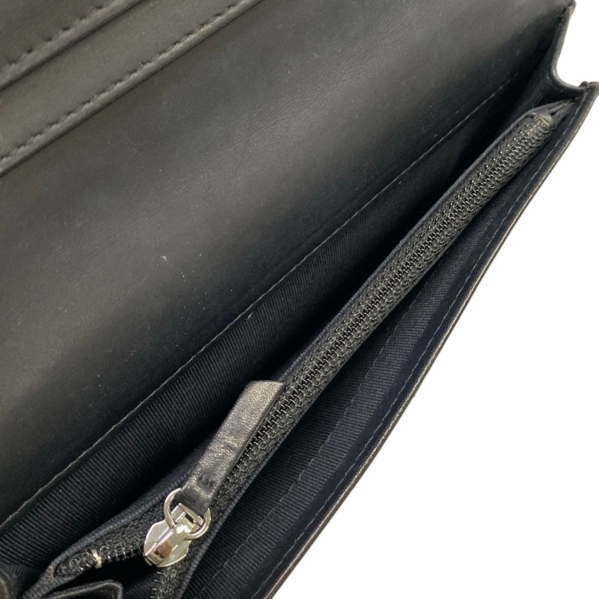 Chanel Wallet Quilted Black Silver Lame — view 4