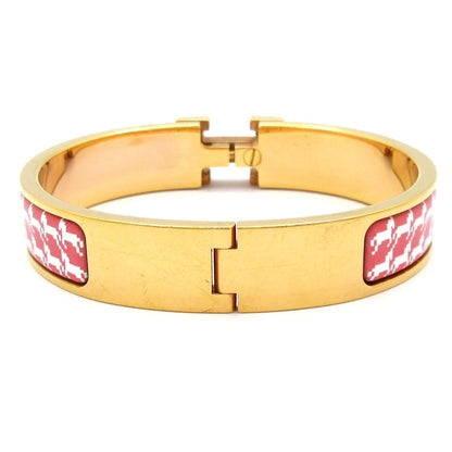 Hermes Bangle Click Pink Gold Orange Bracelet — view 3