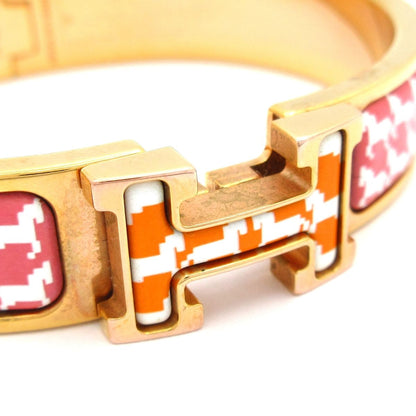 Hermes Bangle Click Pink Gold Orange Bracelet — view 5