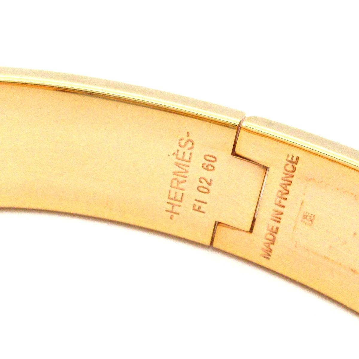 Hermes Bangle Click Pink Gold Orange Bracelet — view 4