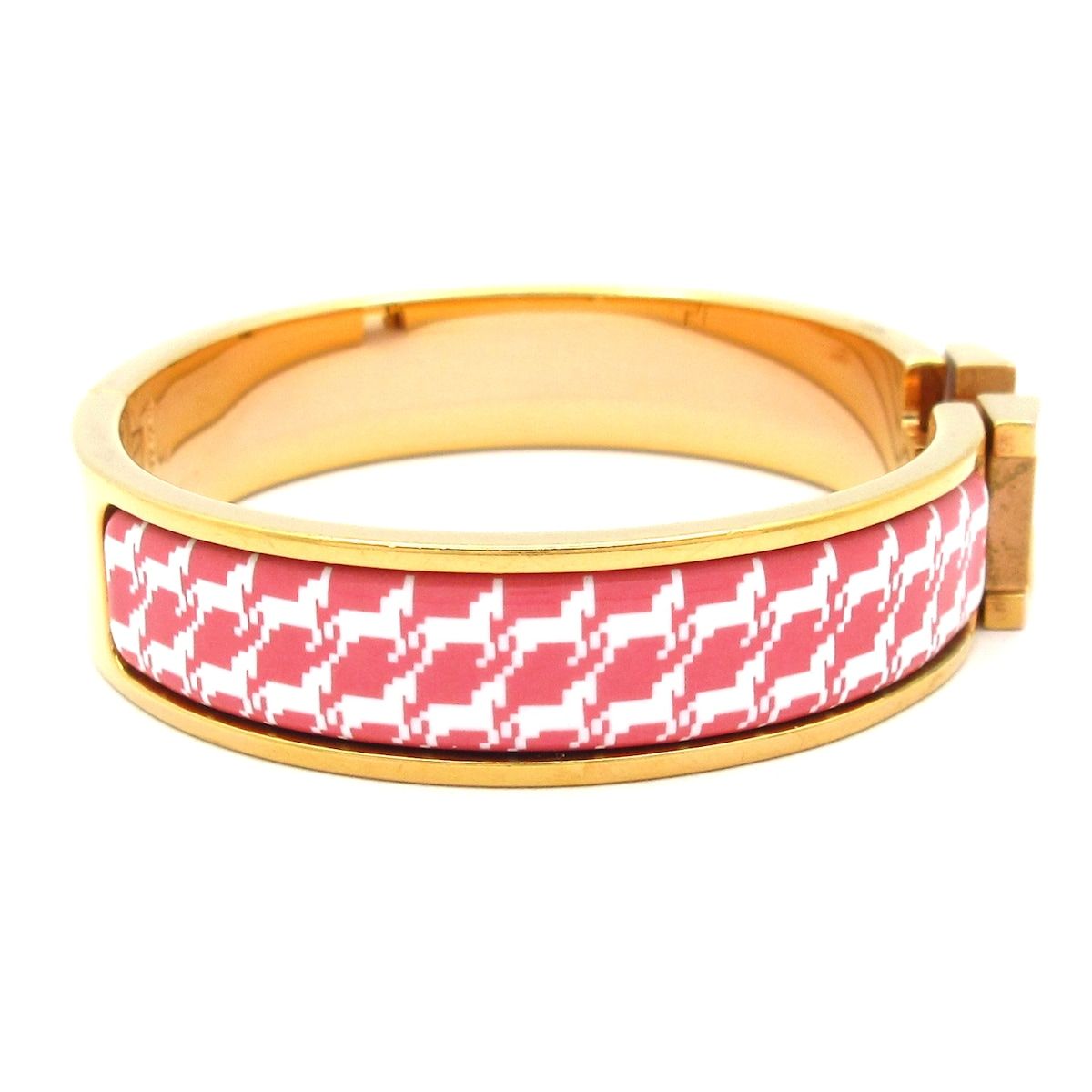 Hermes Bangle Click Pink Gold Orange Bracelet — view 2